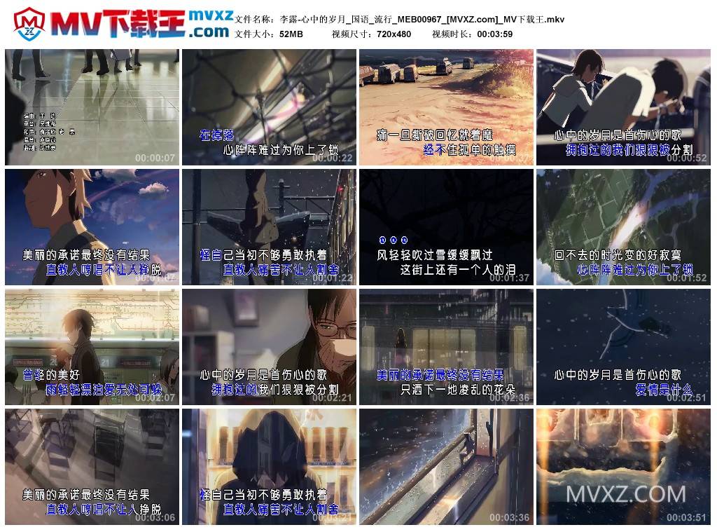 李露-心中的岁月_国语_流行_MEB00967